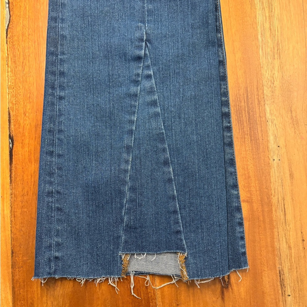 Madewell Cali Demi Boot jeans raw hem size 30 NWOT